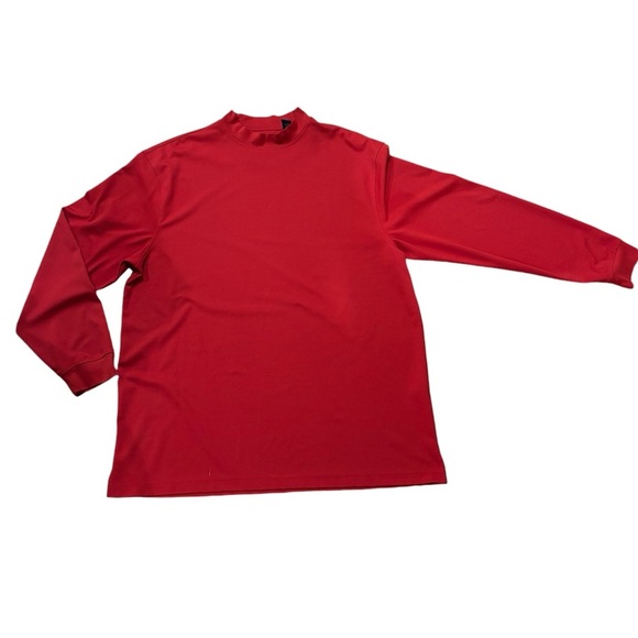 80s RED OXFORD GOLF SUPER DRY COOL MAX CREW NECK SHIRT SZ L - Picture 1 of 3